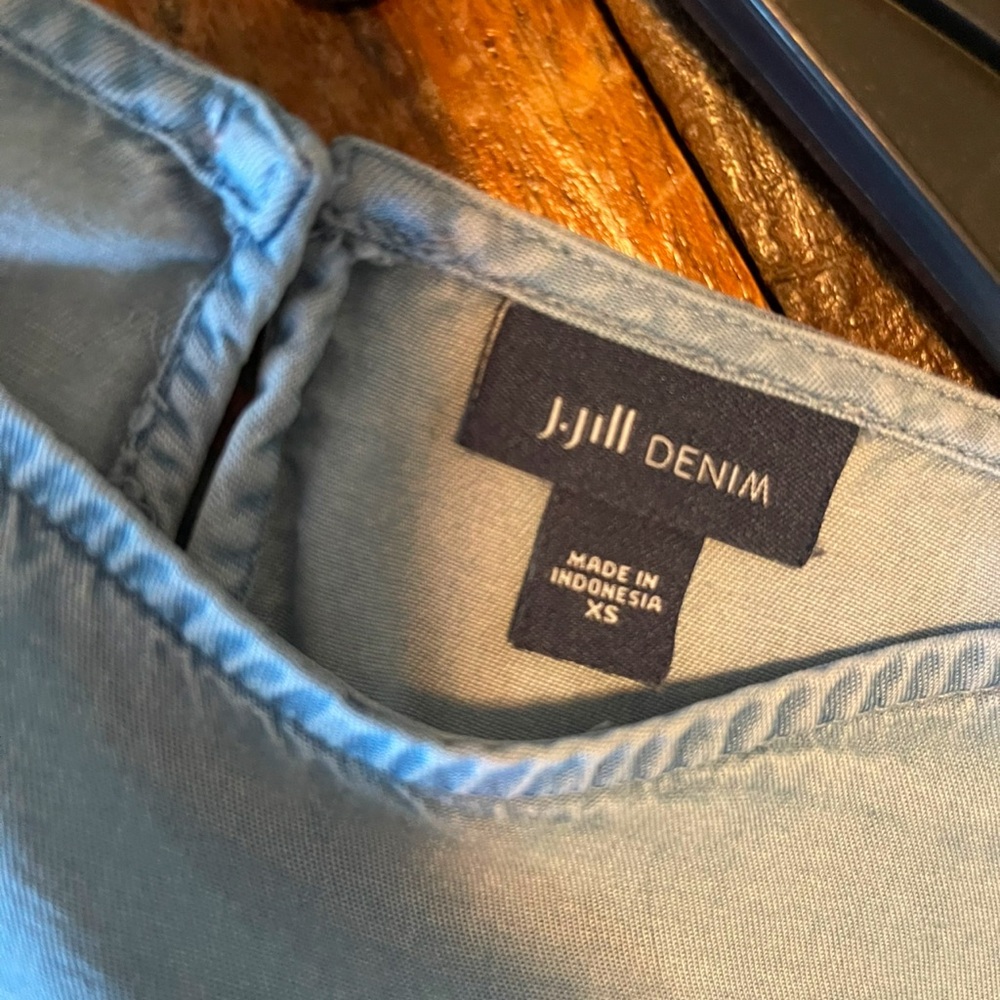 J. Jill denim Chambray bell sleeves